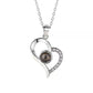 I Love You Heart Charm Pendant Necklace