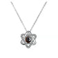 Personalized hexagonal Star Flower Photo Necklace