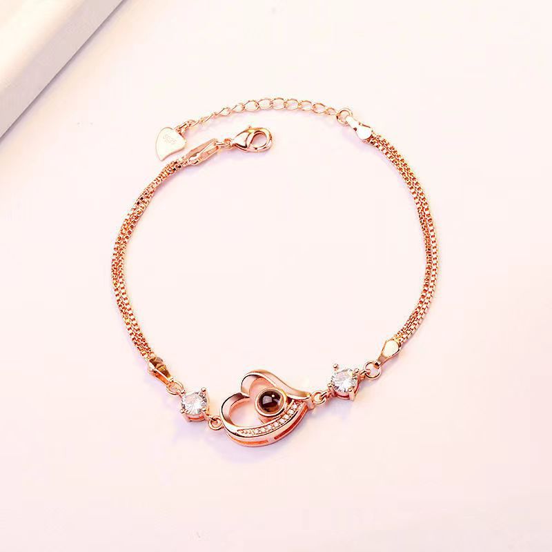 Romantic Double Layer I Love You Projection Bracelet