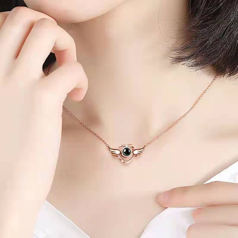 Personalized Customized  Angel wings Necklace