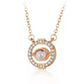 Personalized Round Diamond Set Photo Necklace