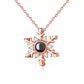 Personalized snowflake photo Necklace