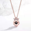 Personalized diamond projection Necklace
