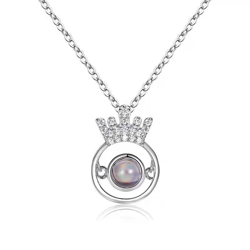 Personalized diamond projection Necklace