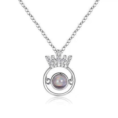 Personalized diamond projection Necklace