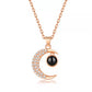 Personalized diamond moon photo Necklace