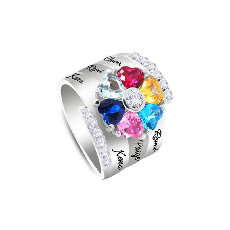 Personalized fashion micro set zircon ring