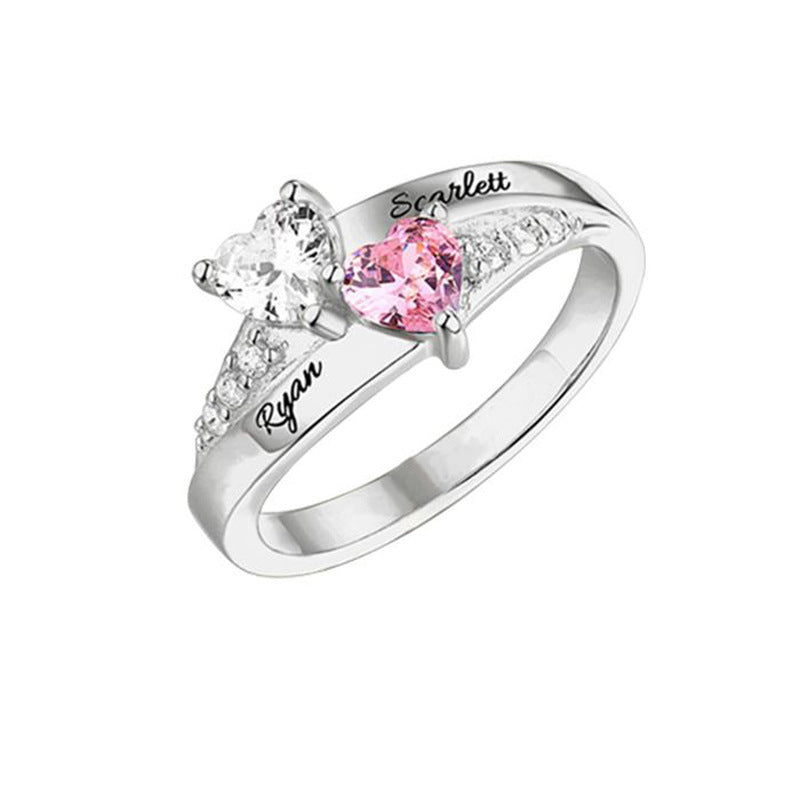 Personalized fashion micro set zircon ring