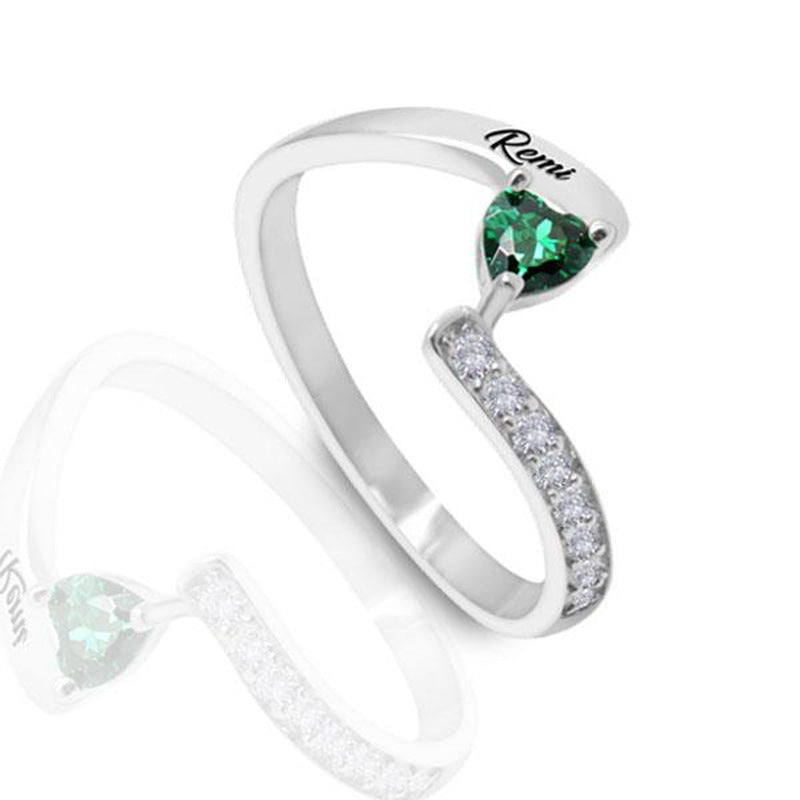 Personalized fashion micro set zircon ring