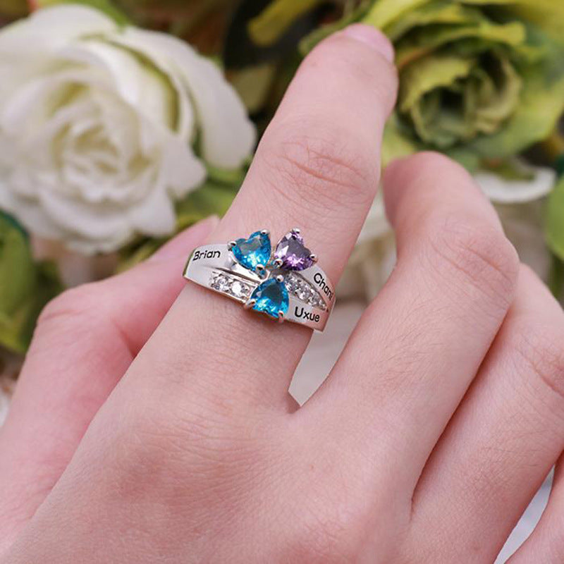 Personalized fashion micro set zircon ring