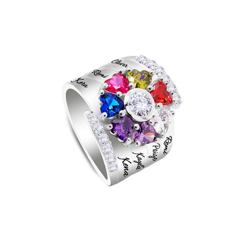 Personalized fashion micro set zircon ring