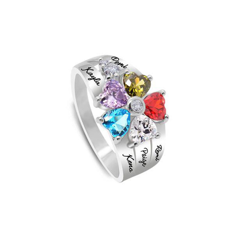Personalized fashion micro set zircon ring