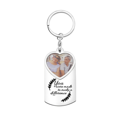 Personalized lettering Photo Key Chain