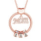 Personalized lettering color diamond necklace
