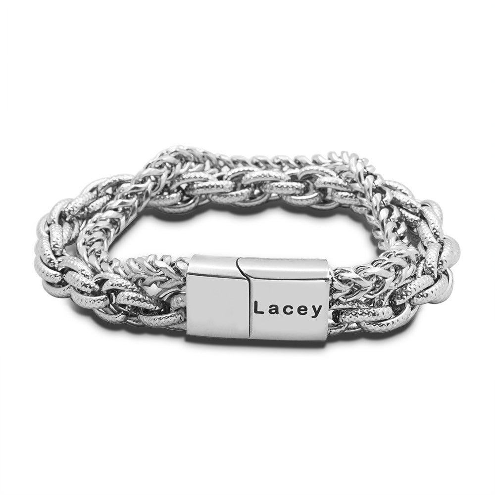 Personalized rock style men's Bracelet