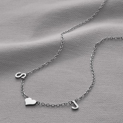 ONE HEART INITIAL NECKLACE