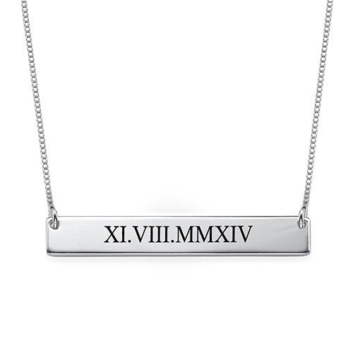 ROMAN NUMERAL DATE NECKLACE