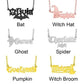 Personalized Halloween Gothic Name Necklace