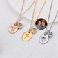 Personalized Birthday Floral Photo Projector Necklace