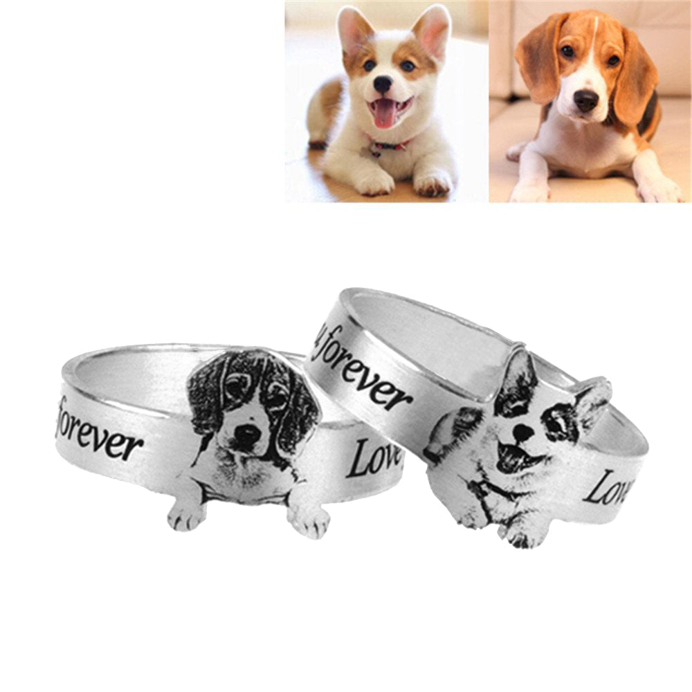 Personalized pet photo ring