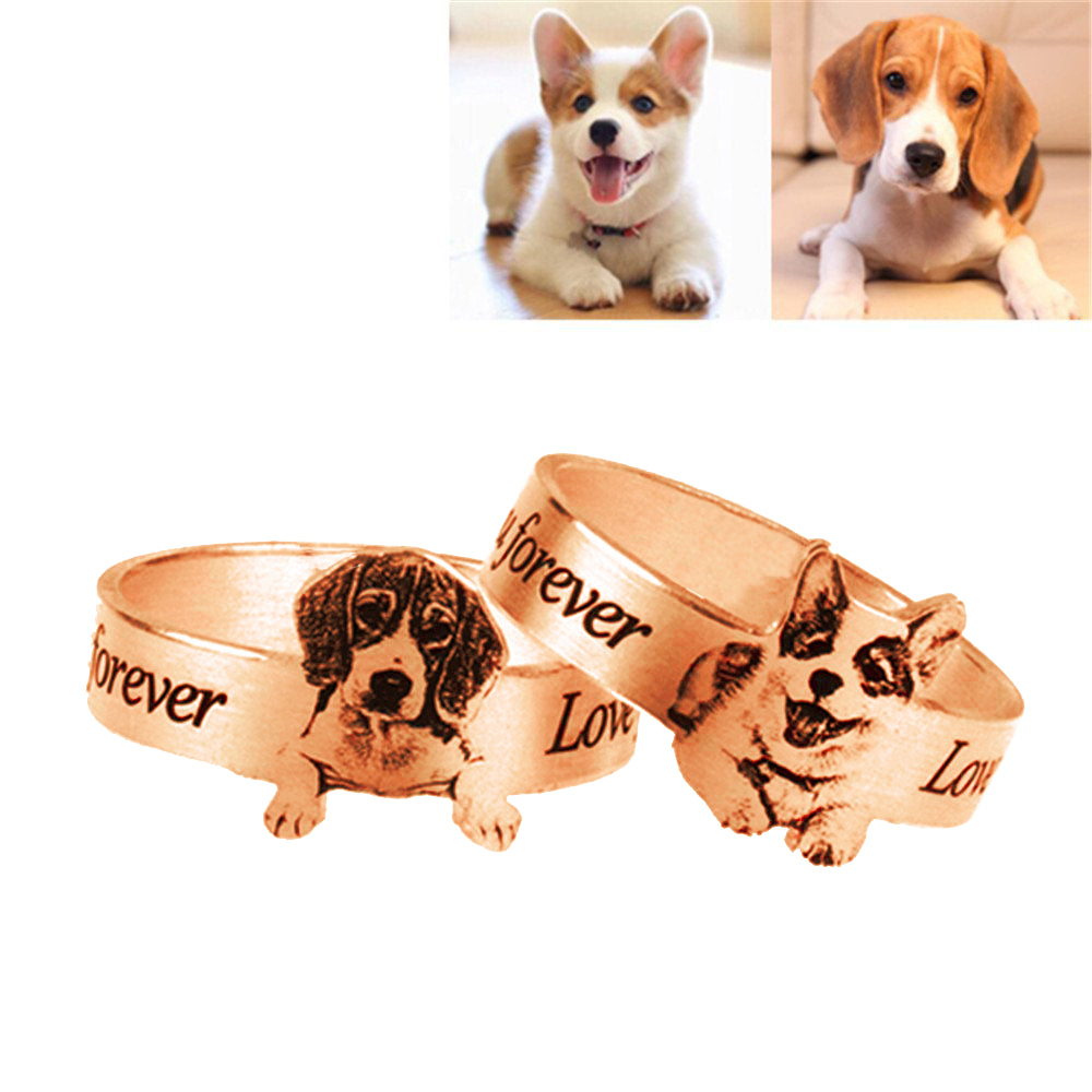 Personalized pet photo ring