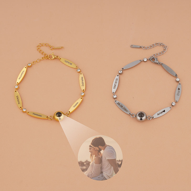 Personalized Lettering Custom Projection Bracelet
