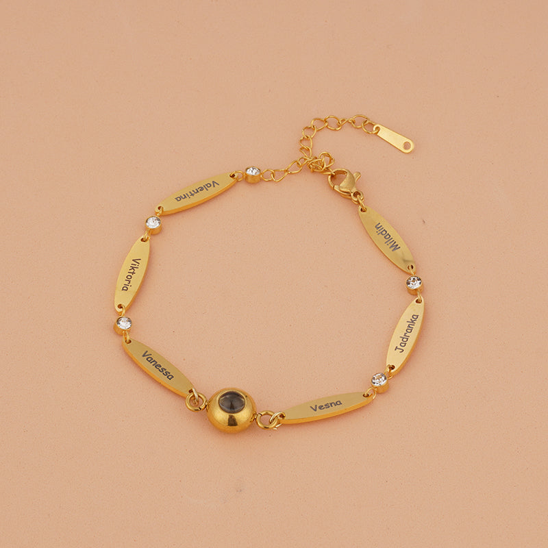 Personalized Lettering Custom Projection Bracelet