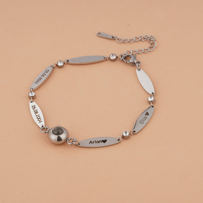Personalized Lettering Custom Projection Bracelet