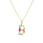 GEMSTONE LETTER NECKLACE