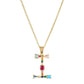 GEMSTONE LETTER NECKLACE