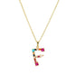 GEMSTONE LETTER NECKLACE