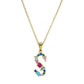 GEMSTONE LETTER NECKLACE