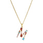 GEMSTONE LETTER NECKLACE