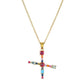 GEMSTONE LETTER NECKLACE