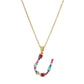 GEMSTONE LETTER NECKLACE