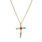 GEMSTONE LETTER NECKLACE