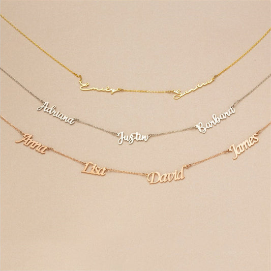 Personalized Gold Plated Stainless Steel Name Necklace