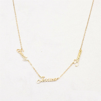 Personalized Gold Plated Stainless Steel Name Necklace