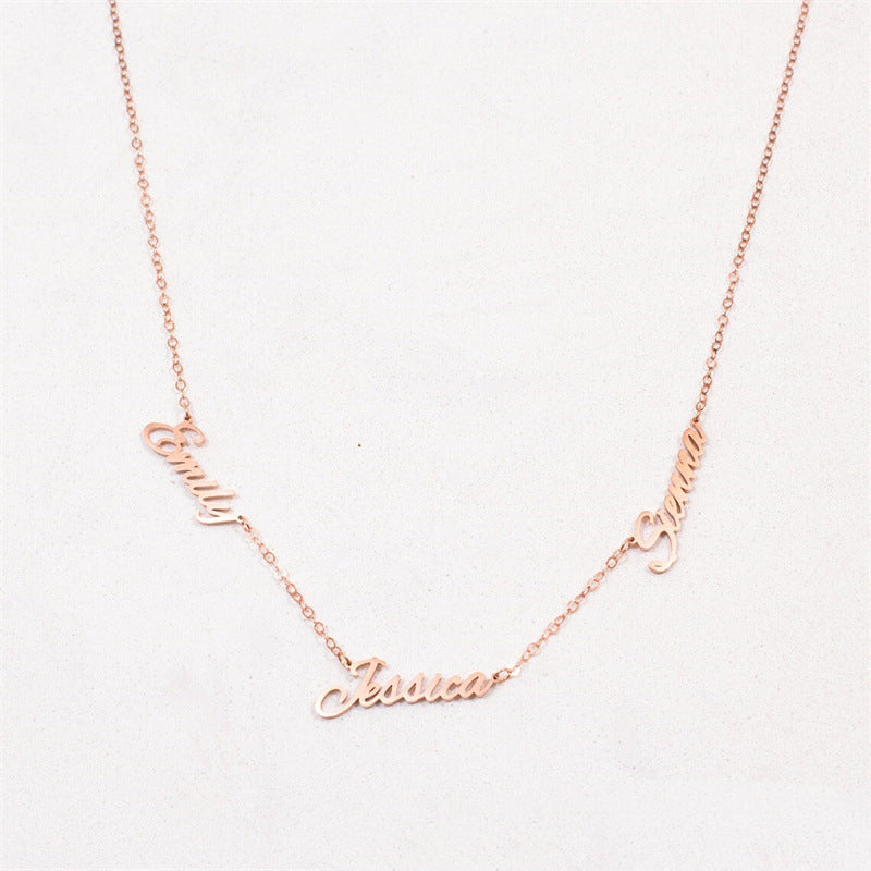 Personalized Gold Plated Stainless Steel Name Necklace