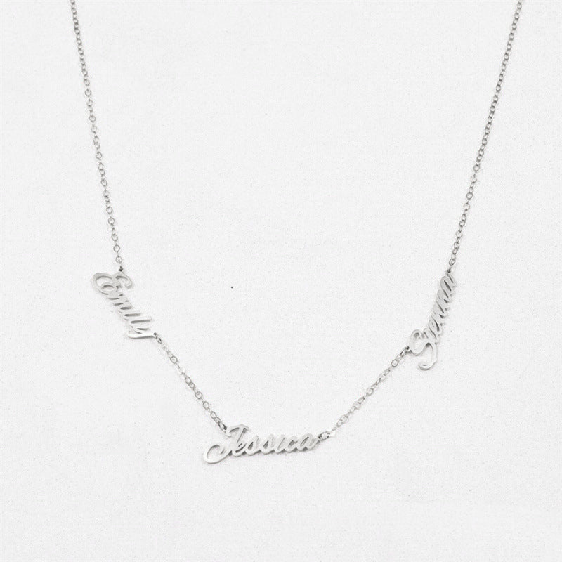 Personalized Gold Plated Stainless Steel Name Necklace