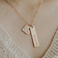 Personalized Heart & Square Lettering Necklace
