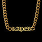 Personalized stainless steel Cuban necklace and bracelet set