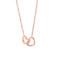 Personalized Lettering Double Heart Necklace