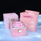 Personalized Lettering Double Heart Necklace with Rotatable luxury gift box