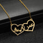 Personalized Double Heart Name Necklace