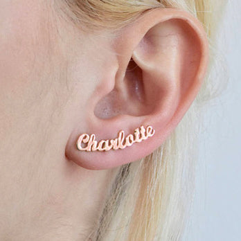 Personalized Name Stud Earrings