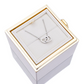 Personalized Lettering Double Heart Necklace with Rotatable luxury gift box