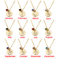 Personalized Birthday Flower Birthstone Necklace