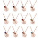 Personalized Birthday Flower Birthstone Necklace