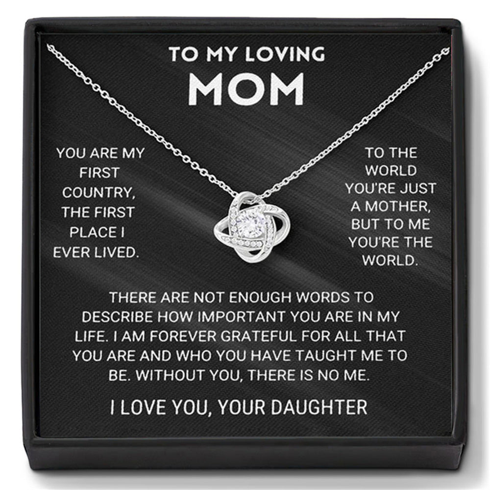 Four-leaf clover necklace gift for Mother
